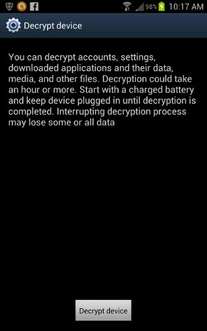 Samsung Note ICS Decryption