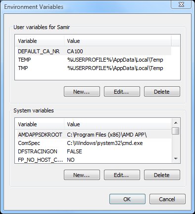 environment variables